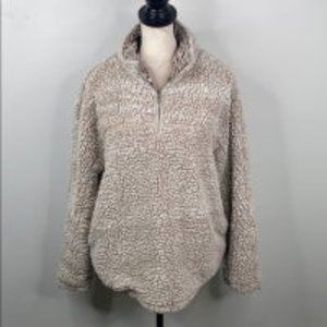 Altar’d State cream sherpa pullover - M